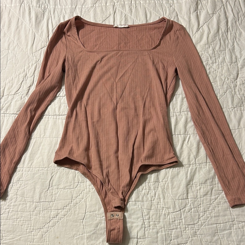Elegant Mauve Long Sleeve Bodysuit